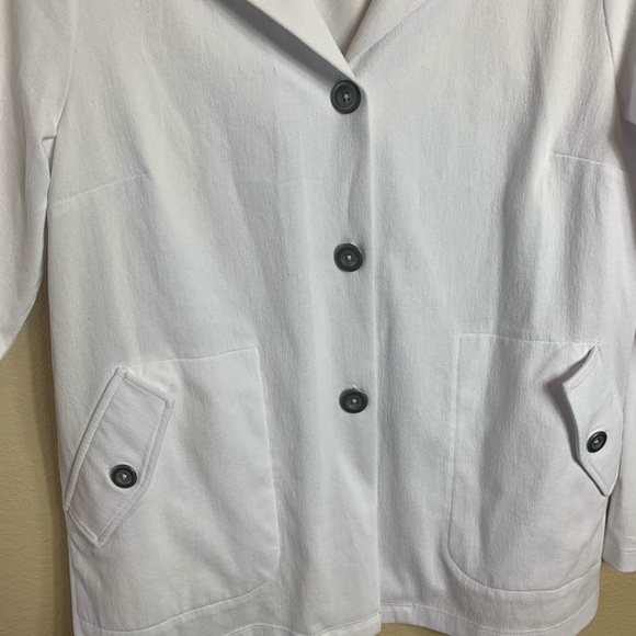 TOGshop Blazer White Size Large Long Sleeve Button - Picture 3 of 6